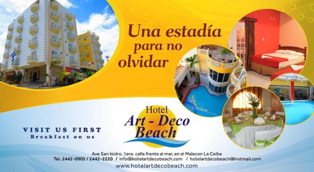 Hotel Art Deco Beach La Ceiba Eksteriør bilde